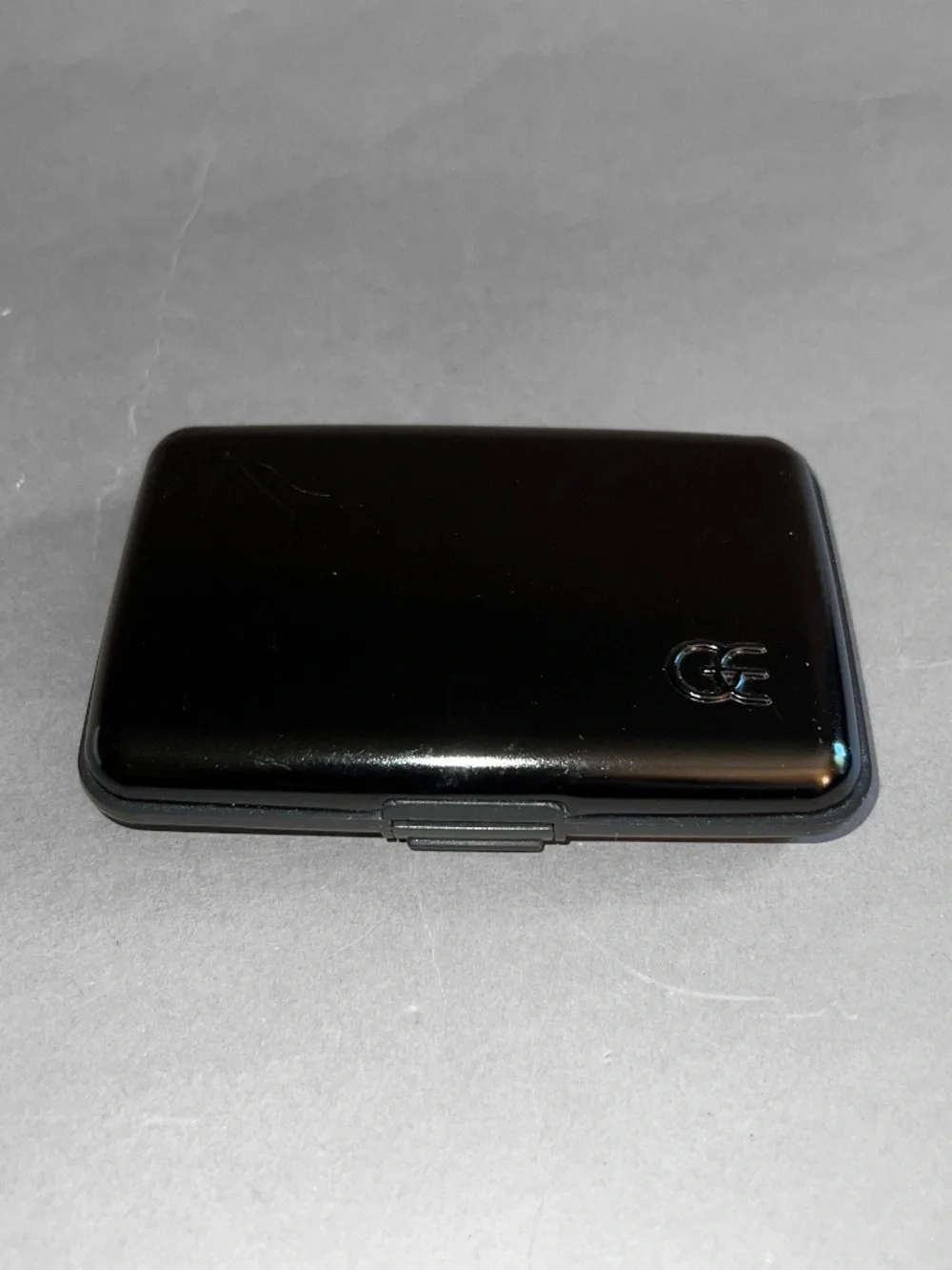 Hard Black Glossy Credit Card Case